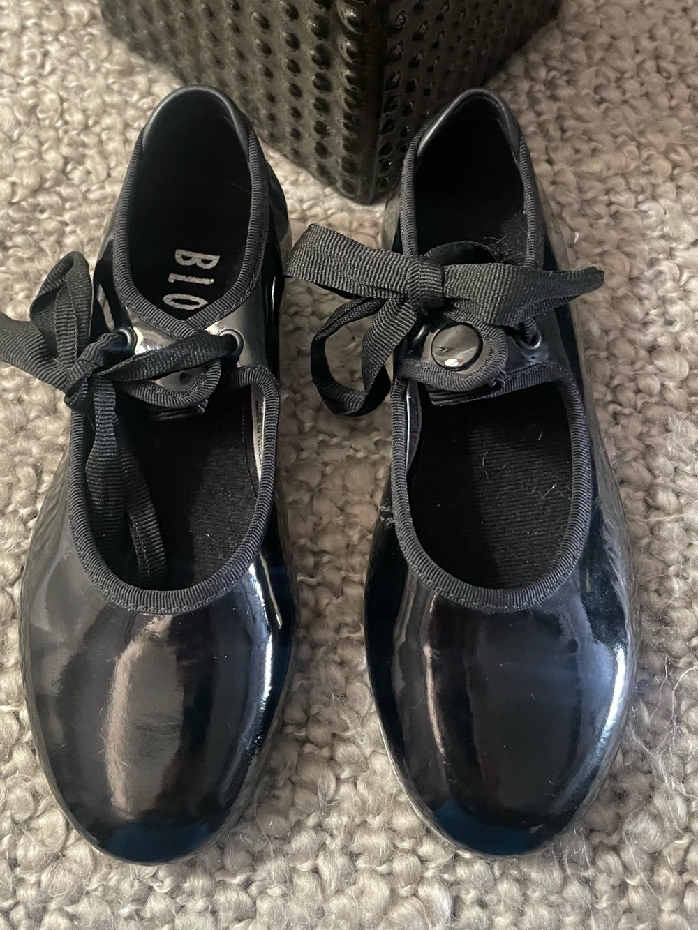 Bloch Black Patent Mary Jane Tap Shoes for little kids
